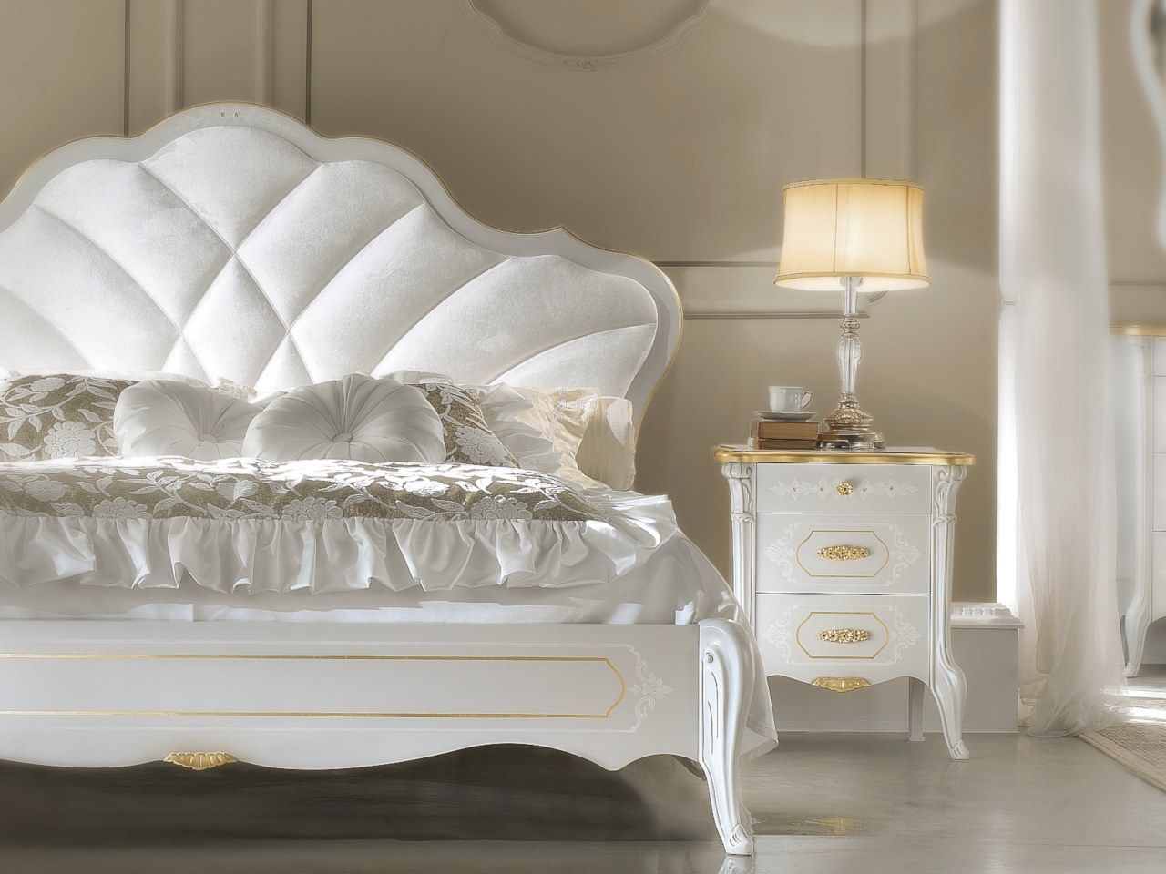 Деревянная двуспальная кровать с мягким изголовьем CASA +39 Giulietta ARCH-00131809 - Вид №2