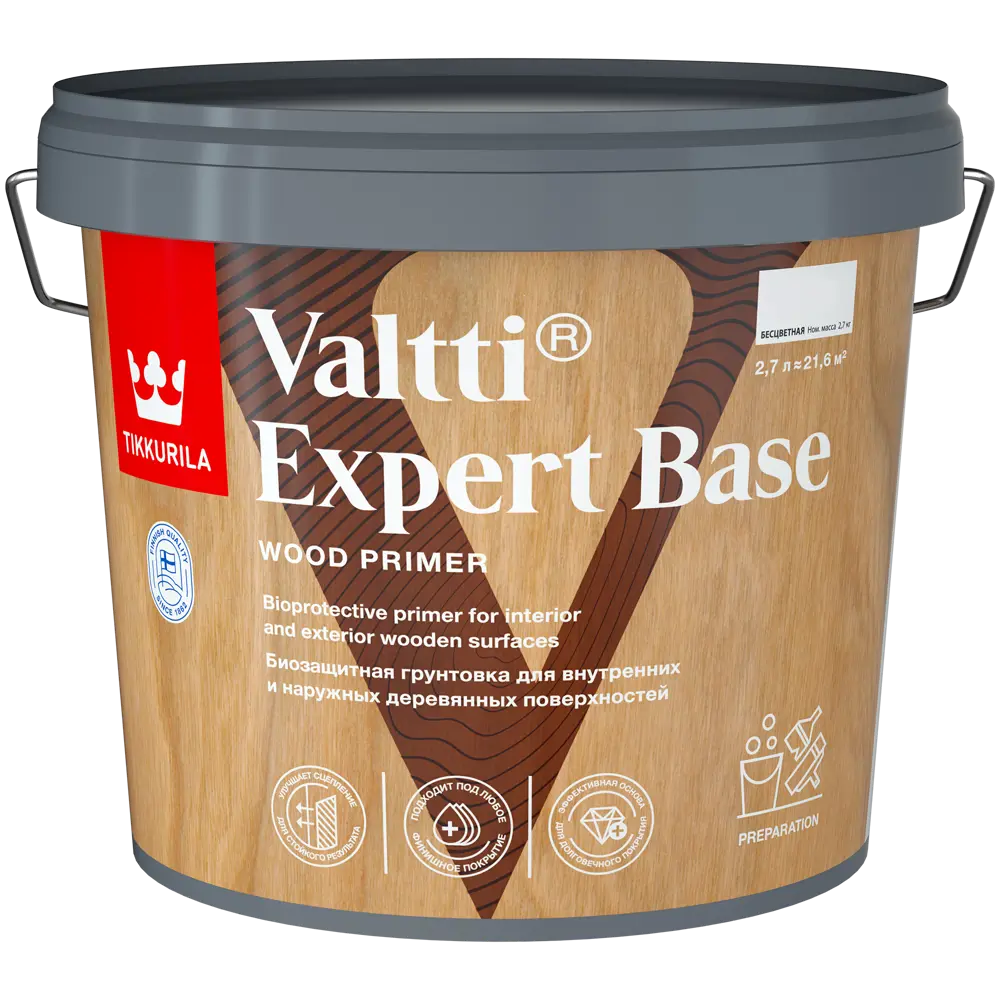 Tikkurila Valtti Expert Base — профессиональная грунтовка-антисептик для древесины 89350890 STLM-0854546
