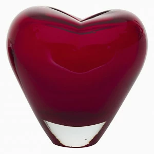 Ваза стеклянная красная One heart GARDA DECOR - 033961 Красный