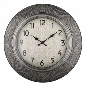 Часы настенные пластиковые 40 см серые с черным Aviere AVIERE  00-3872849 Серый;черный