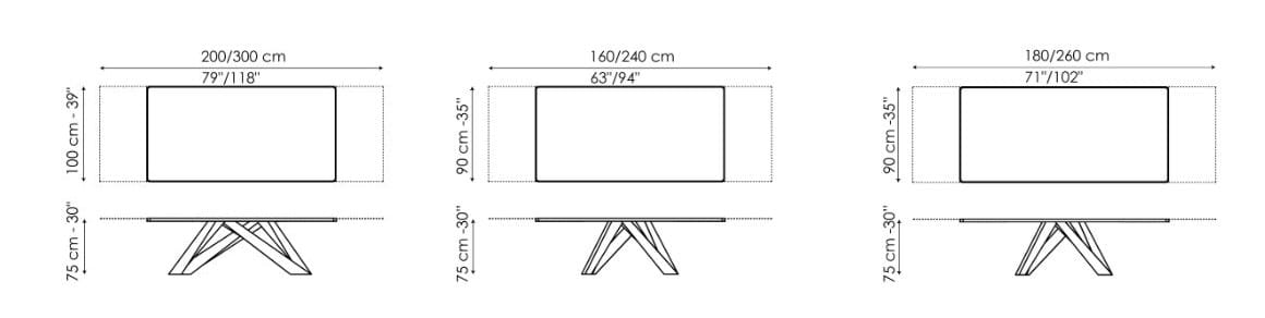 Прямоугольный выдвижной стол BONALDO BIG TABLE ARCH-00137252 - Вид №6