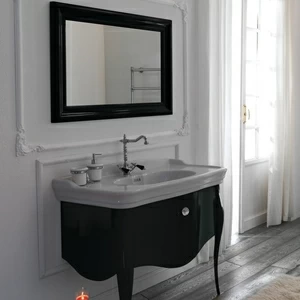 Зеркало в деревянной раме Olympia Ceramica Impero Style черное