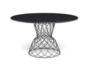 Стальной круглый садовый стол