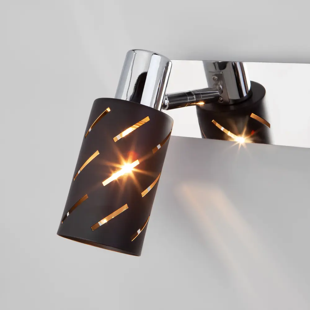 Спот поворотный Eurosvet 20090/3 8 м² 3 лампы цвет черный/хром STLM-2136783 - Вид №1