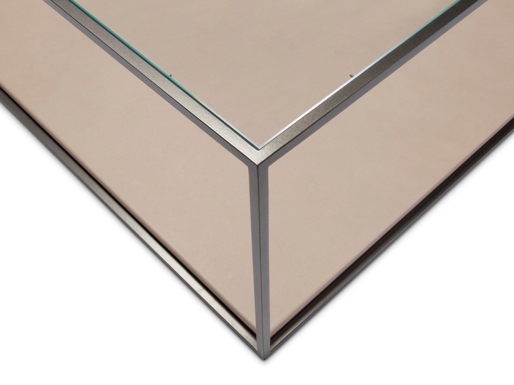 Кожаный низкий квадратный журнальный столик с журнальной стойкой Duvivier Canapés Karusa ARCH-00043518 - Вид №7