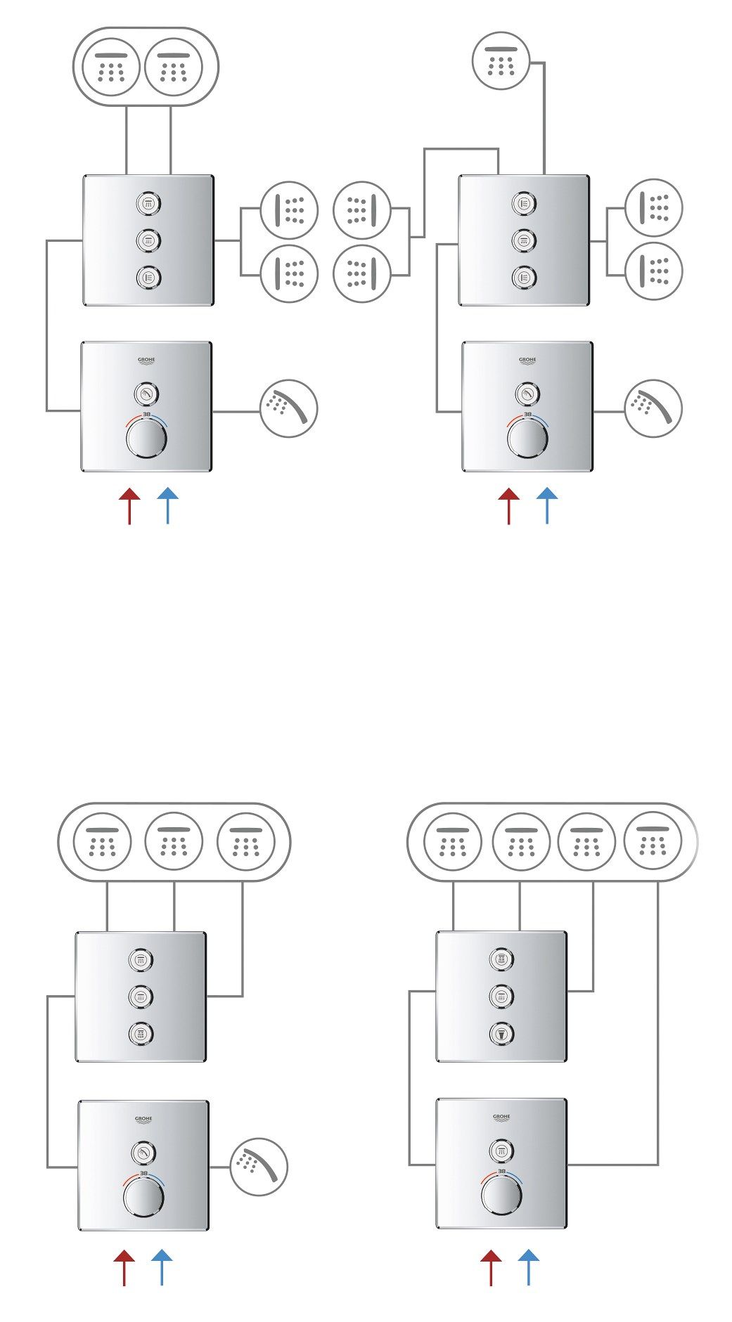1 способ термостатический смеситель Grohe Grohtherm SmartControl ARCH-00070746 - Вид №4