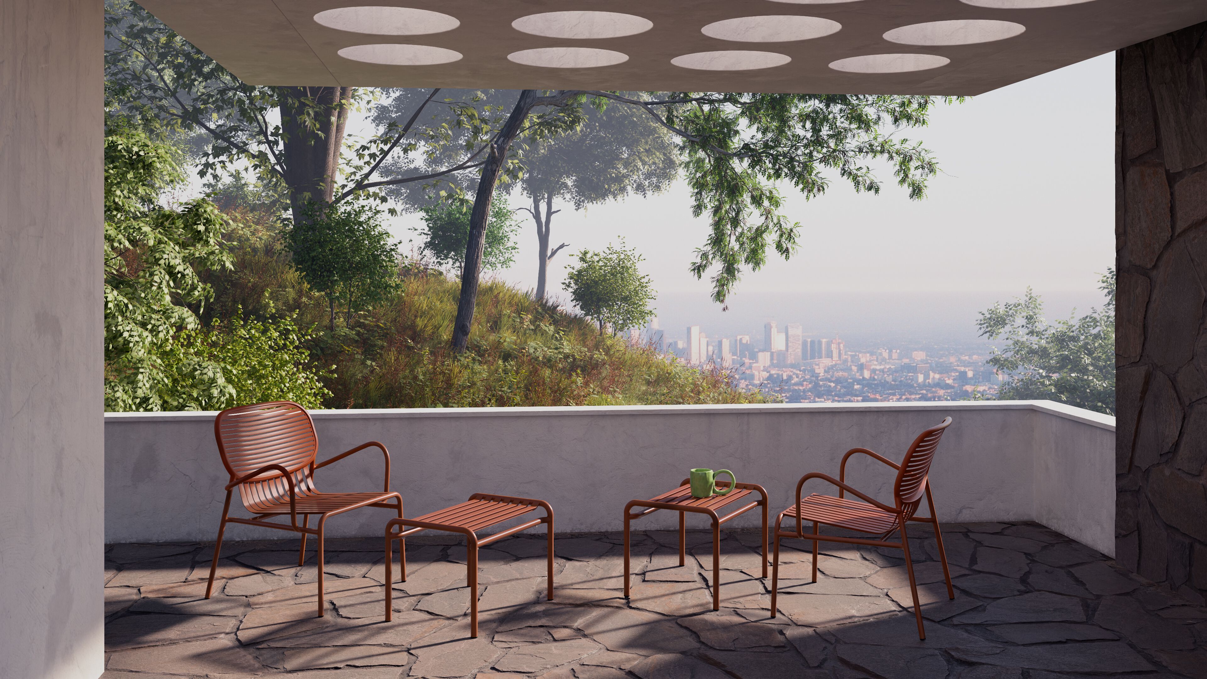 Алюминиевый стул с порошковым покрытием с подлокотниками Petite Friture выходные ARCH-00087704 - Вид №10