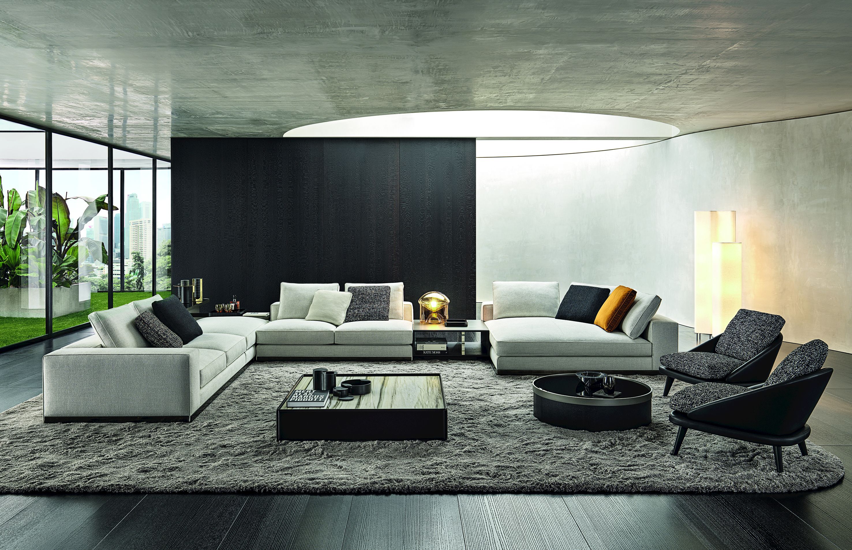 Модульный угловой диван из ткани Minotti ARCH-00085023 - Вид №6