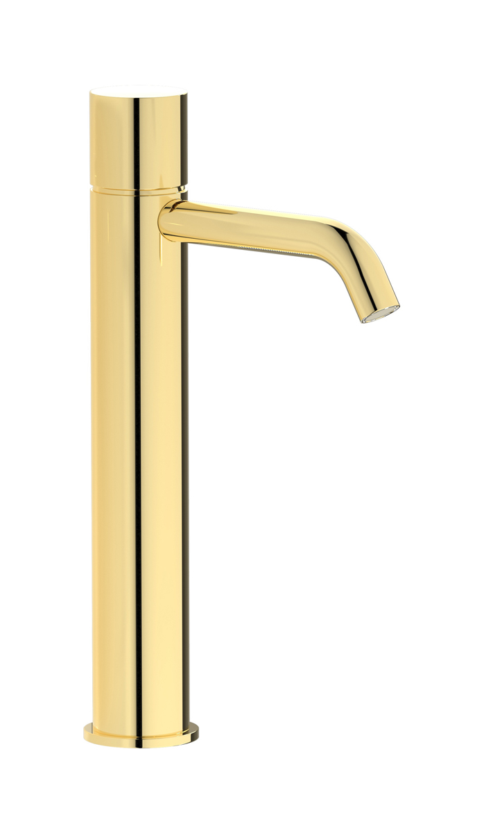 Высокий смеситель для раковины на 1 отверстие в комплекте с донным клапаном WE ARE IB rr202ii Pale Gold Brera