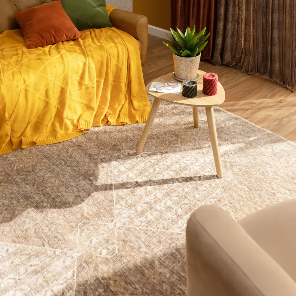 Ковер полиэстер Мирай 5501 Е 200x285 см цвет светло-коричневый 83328090 STLM-2191860 CTIM 