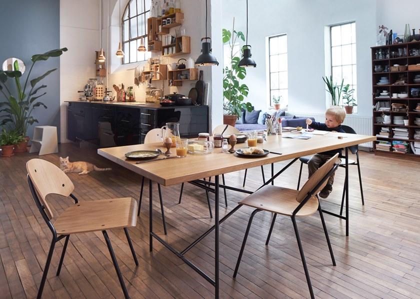 Richard Lampert Прямоугольный стол из стали и дерева Eiermann sun-id-1358098 - Вид №1