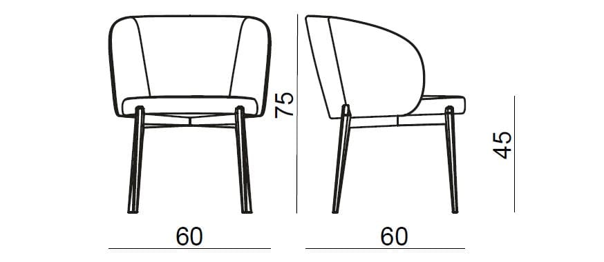 Тканевое кресло с подлокотниками BBB ANGELICA ARCH-00068171 - Вид №5
