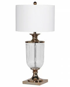 Настольная лампа "Эдвард" Никель 6031BN LOUVRE HOME ВАЗА 119335 Белый;прозрачный