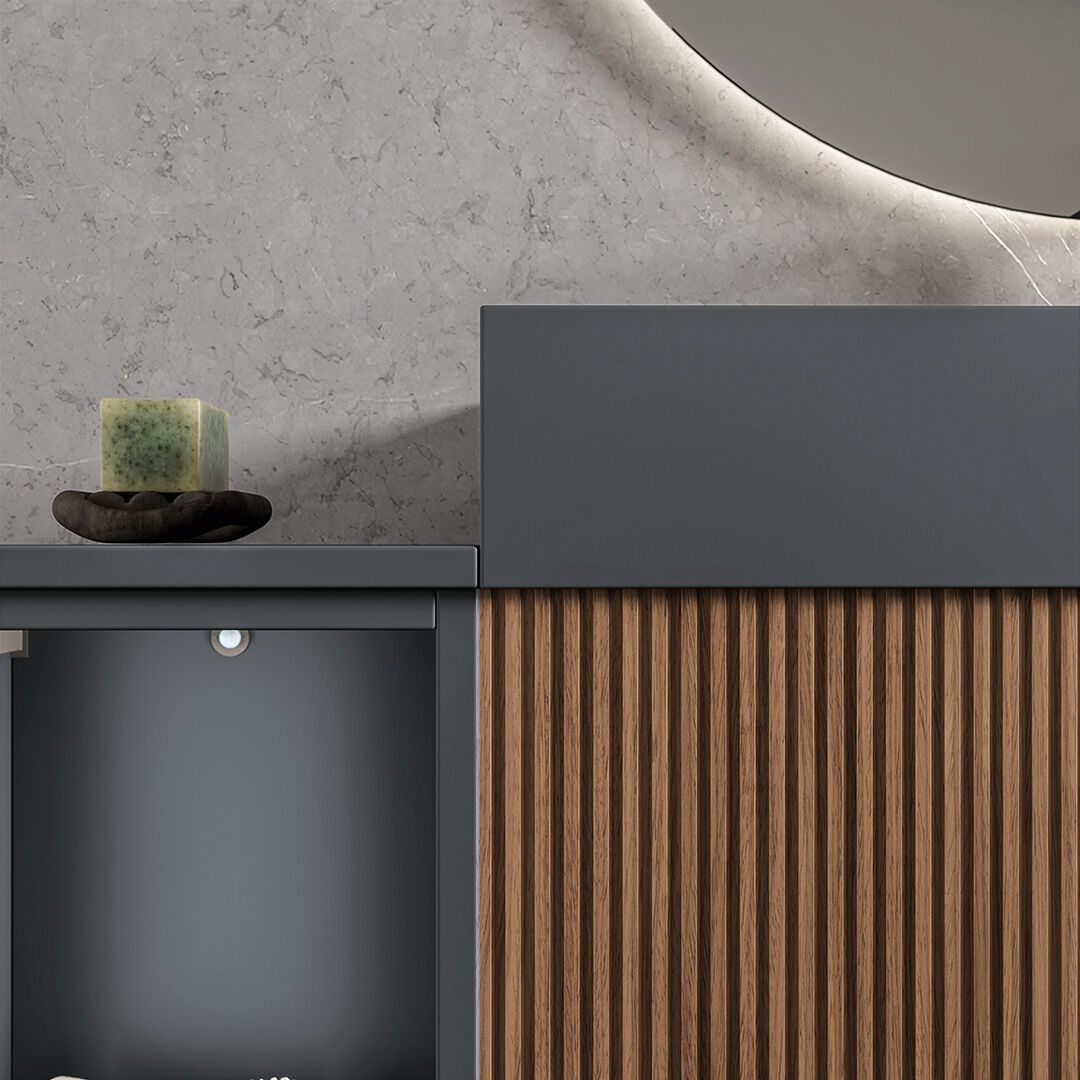 Подвесной туалетный столик с зеркалом BMT Dfly ARCH-00000821