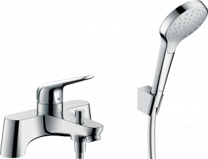71044000 Novus Смеситель на край ванны на 2 отверстия с переключающим клапаном и ручным душем Croma Select S Hansgrohe