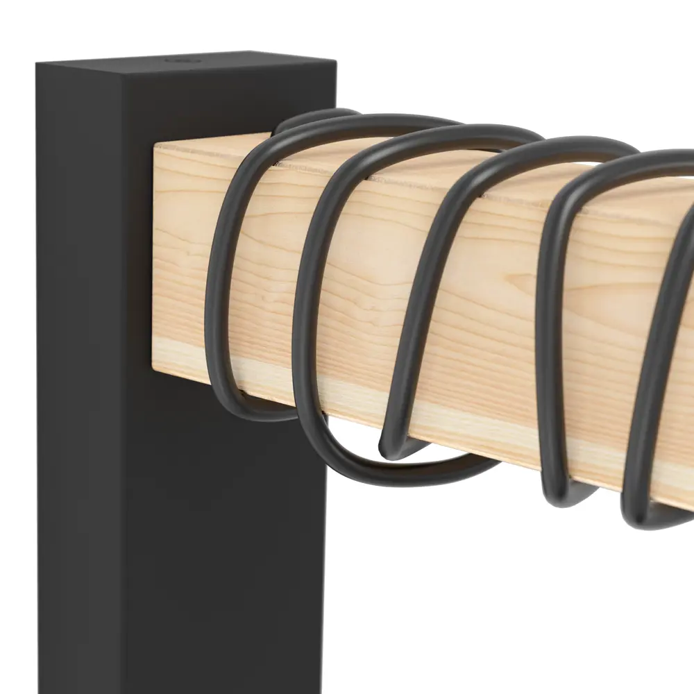 Настенный светильник Eglo Townshend 1xE27x60 Вт цвет чёрный/дерево STLM-2060039 - Вид №5