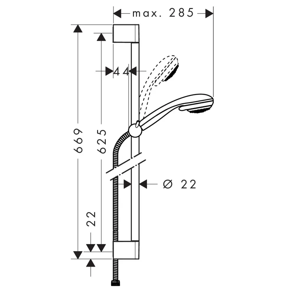 Набор для душа Hansgrohe Crometta 2 режима цвет хром Без серии STLM-2005040 - Вид №9