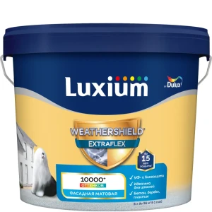 Фасадная краска Luxium Weathershield Extraflex матовая цвет белый база BW 5 л