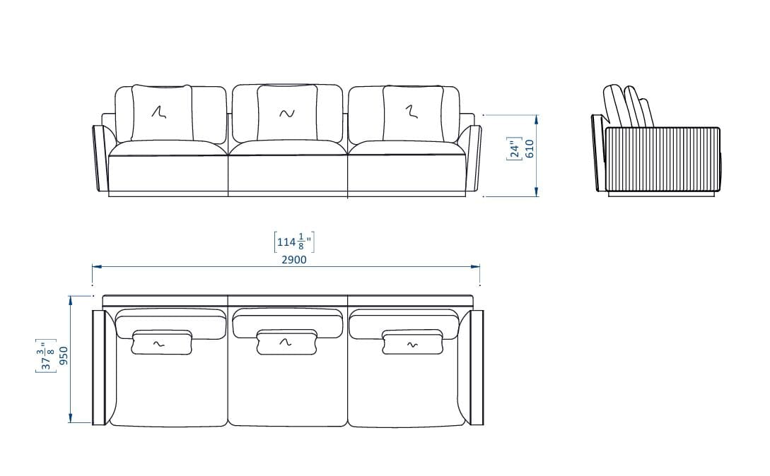 Модульный тканевый диван Casa Magna Essence ARCH-00017886 - Вид №5