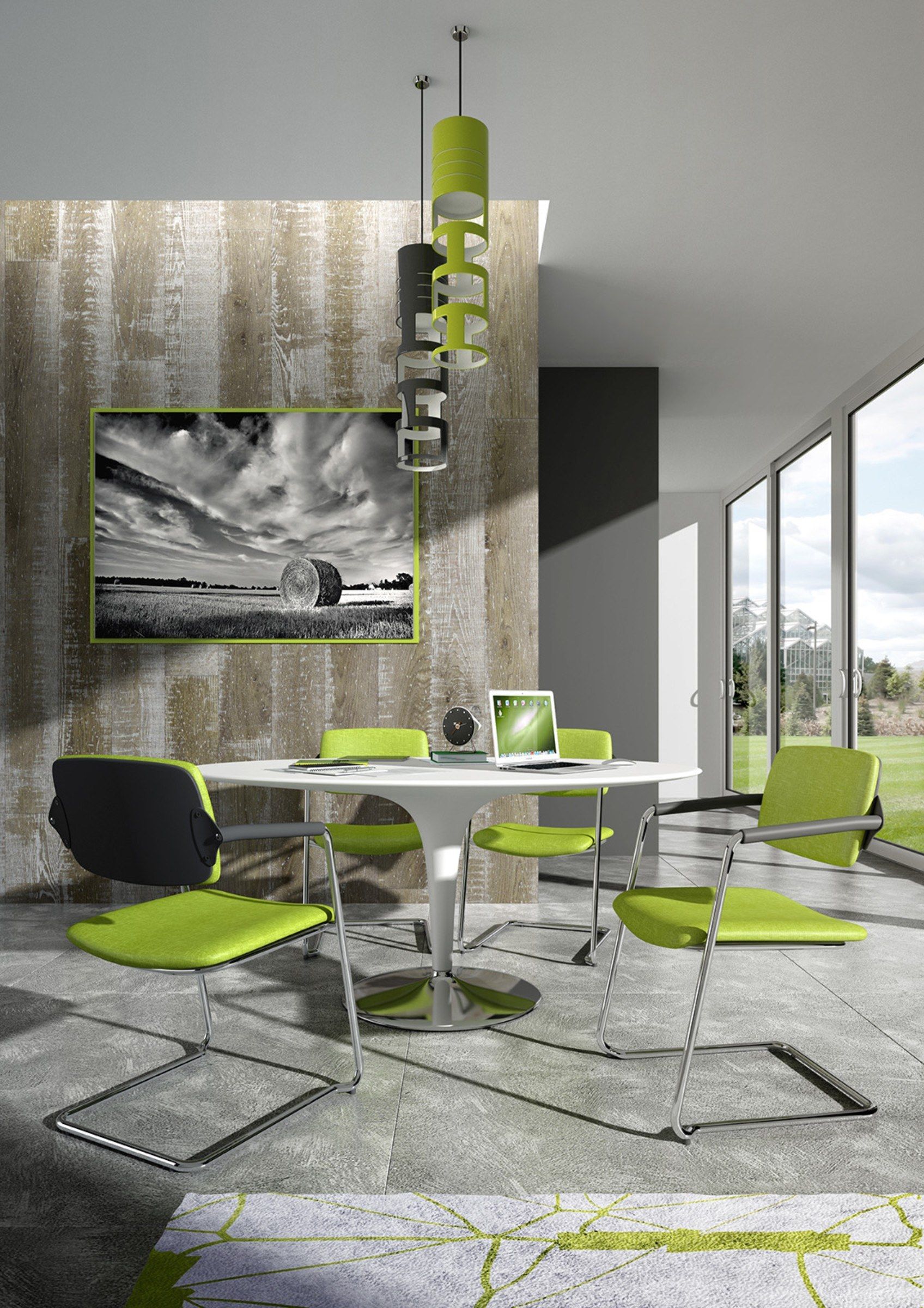 Стальной и тканевый консольный стул Leyform Laila ARCH-00043399 - Вид №4