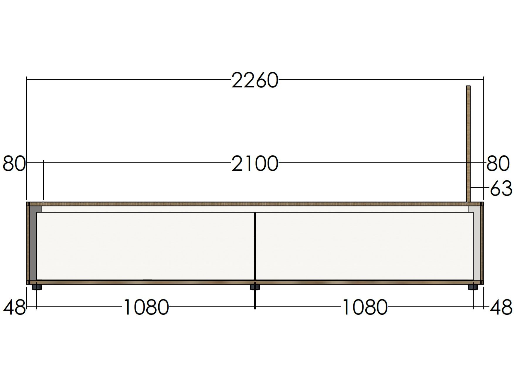 Односпальная кровать для хранения в фанере Müller Small Living SPAZE ARCH-00083318 - Вид №27