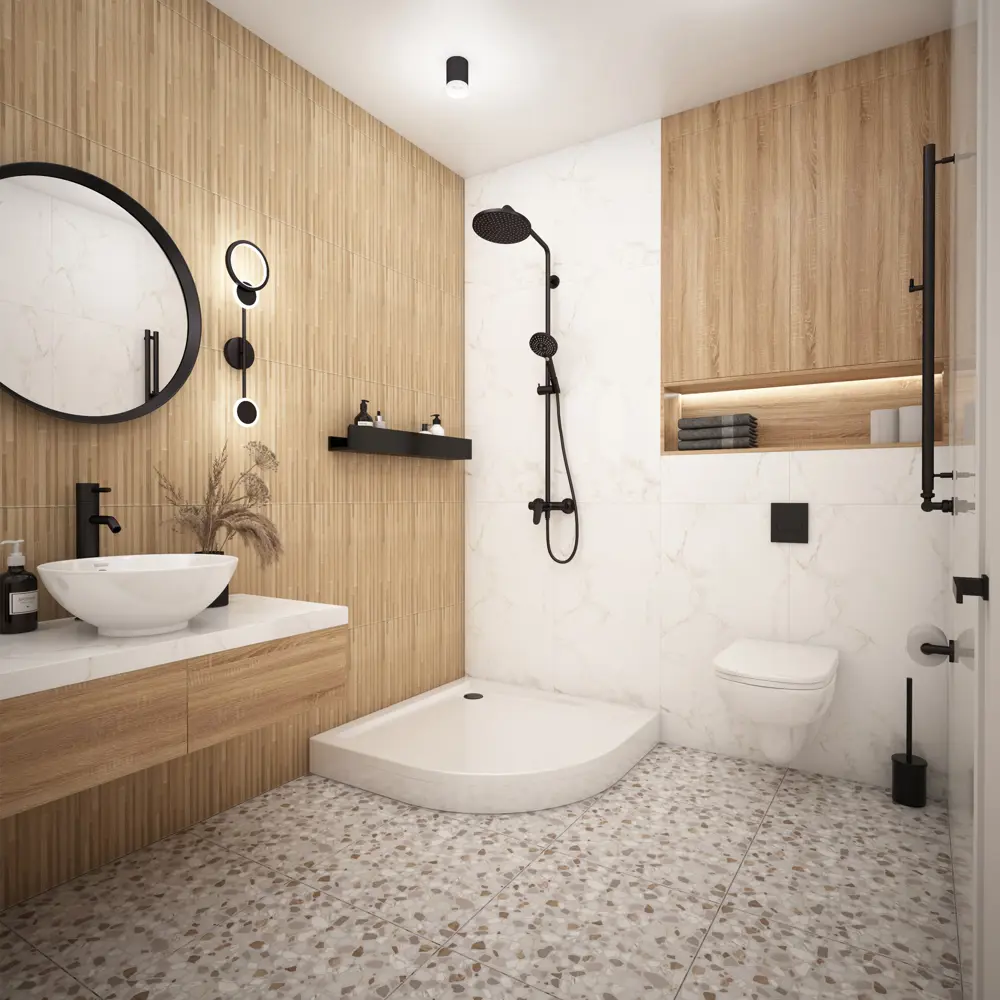 Экран для душевого поддона Metakam Joy 1/4 Круга 90x90 см STLM-2191074 - Вид №4