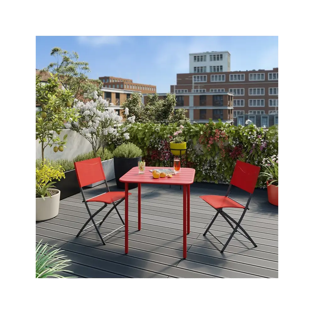 Стул Naterial Emys Origami складной 52x42x83 см сталь красный STLM-2172913 - Вид №9