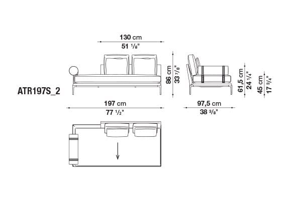 Кожаный диван B&B Italia Атолл ARCH-00112726 - Вид №86
