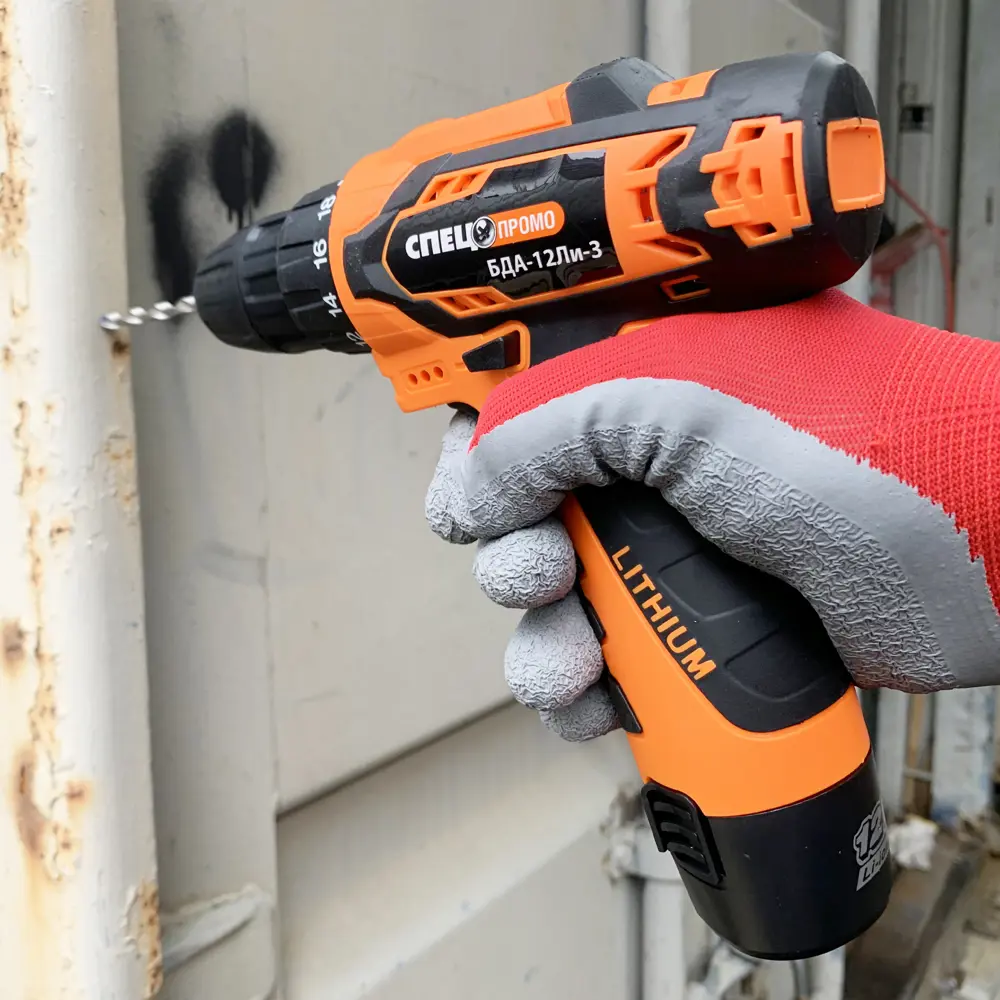 Дрель-шуруповерт аккумуляторная Спец БДА-12ЛИ-3, 12 В 2x1.5 Ач STLM-2189499 - Вид №15