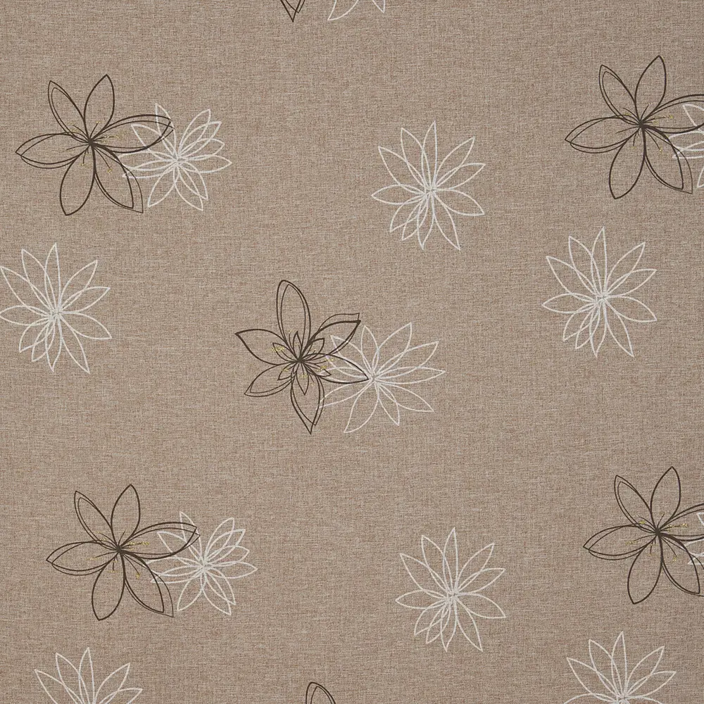 Ткань «Цветы» 1 п/м 280 см лён цвет коричневый ТОРГОВЫЙ ДОМ ТЕКСТИЛЬ STLM-2120250 - Вид №1
