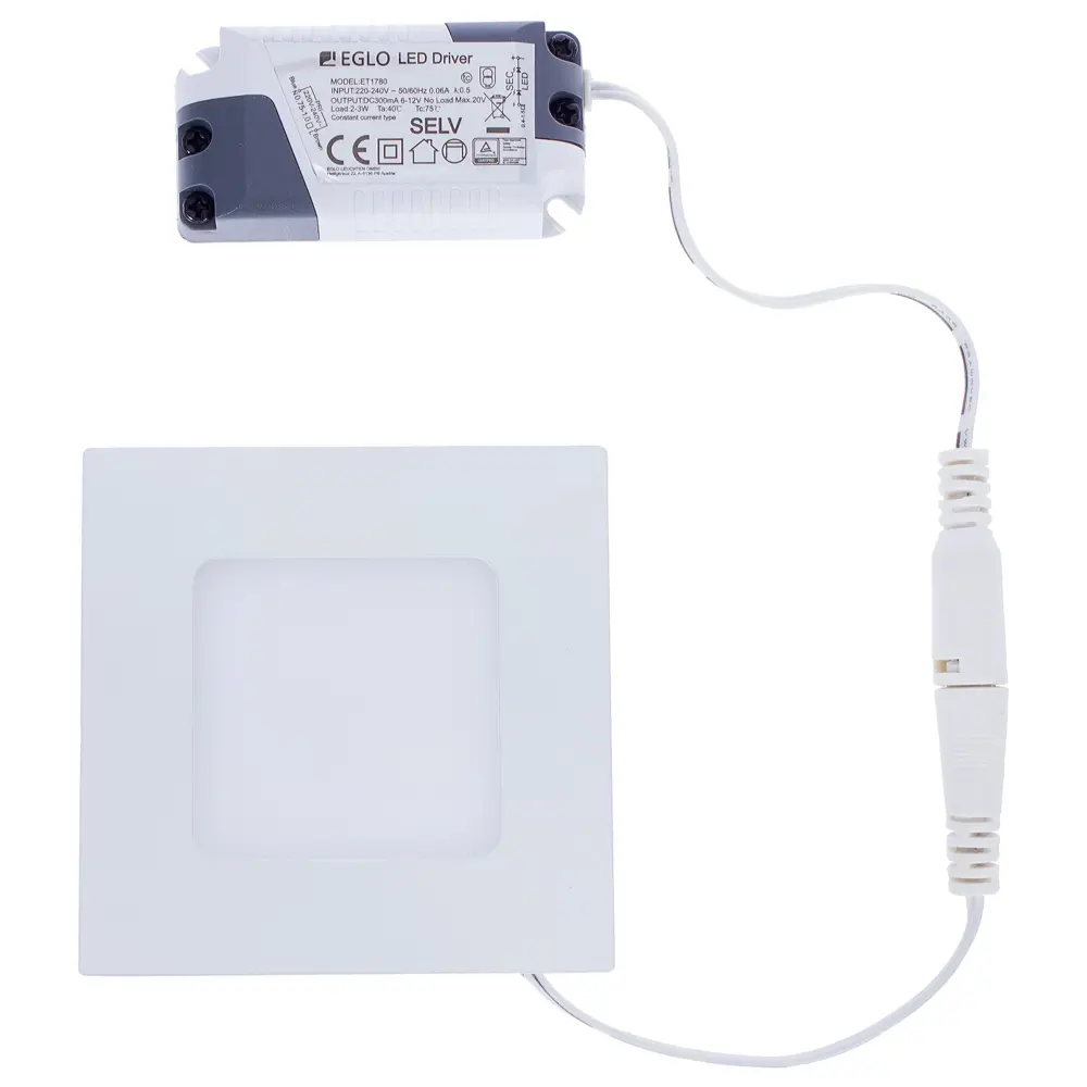 Панель светодиодная встраиваемая Fueva 4000K 85х85 мм Eglo STLM-2174515 - Вид №1