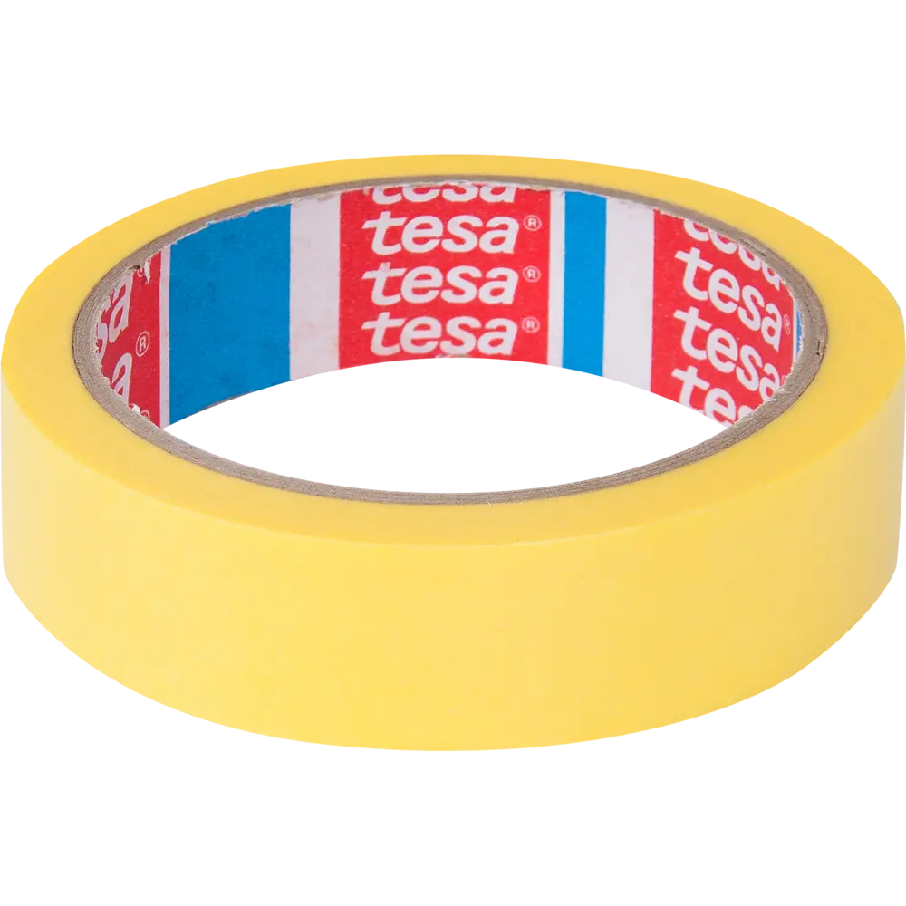 Лента малярная Tesa, 25 мм x 25 м, цвет жёлтый STLM-2169605