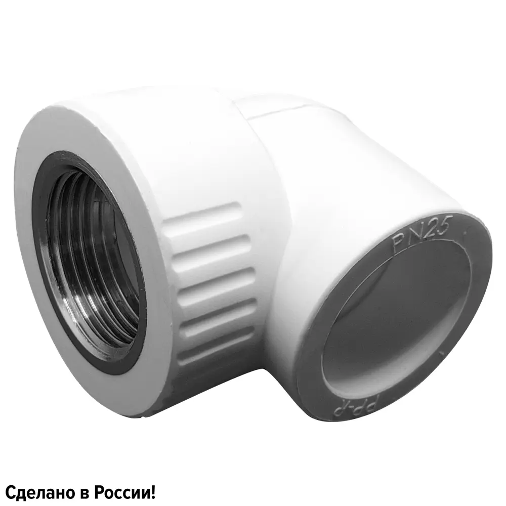 Угол комбинированный 90° Ростерм 1/2"x20 мм ВР полипропилен STLM-2176166