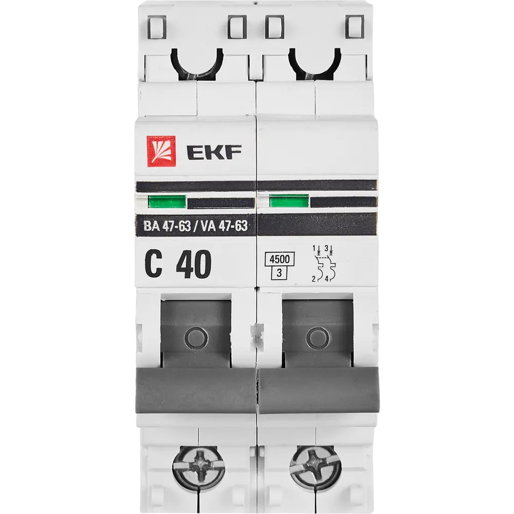 Автоматический выключатель EKF ВА47-63 2P C40 A 4.5 кА STLM-2026049 - Вид №1