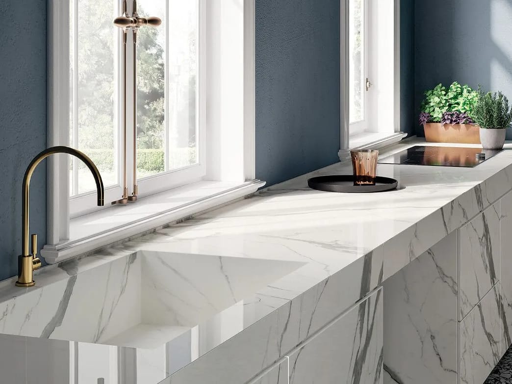 Столешница из керамогранита с мраморным эффектом CERAMICA FONDOVALLE MYTOP ARCH-00007633