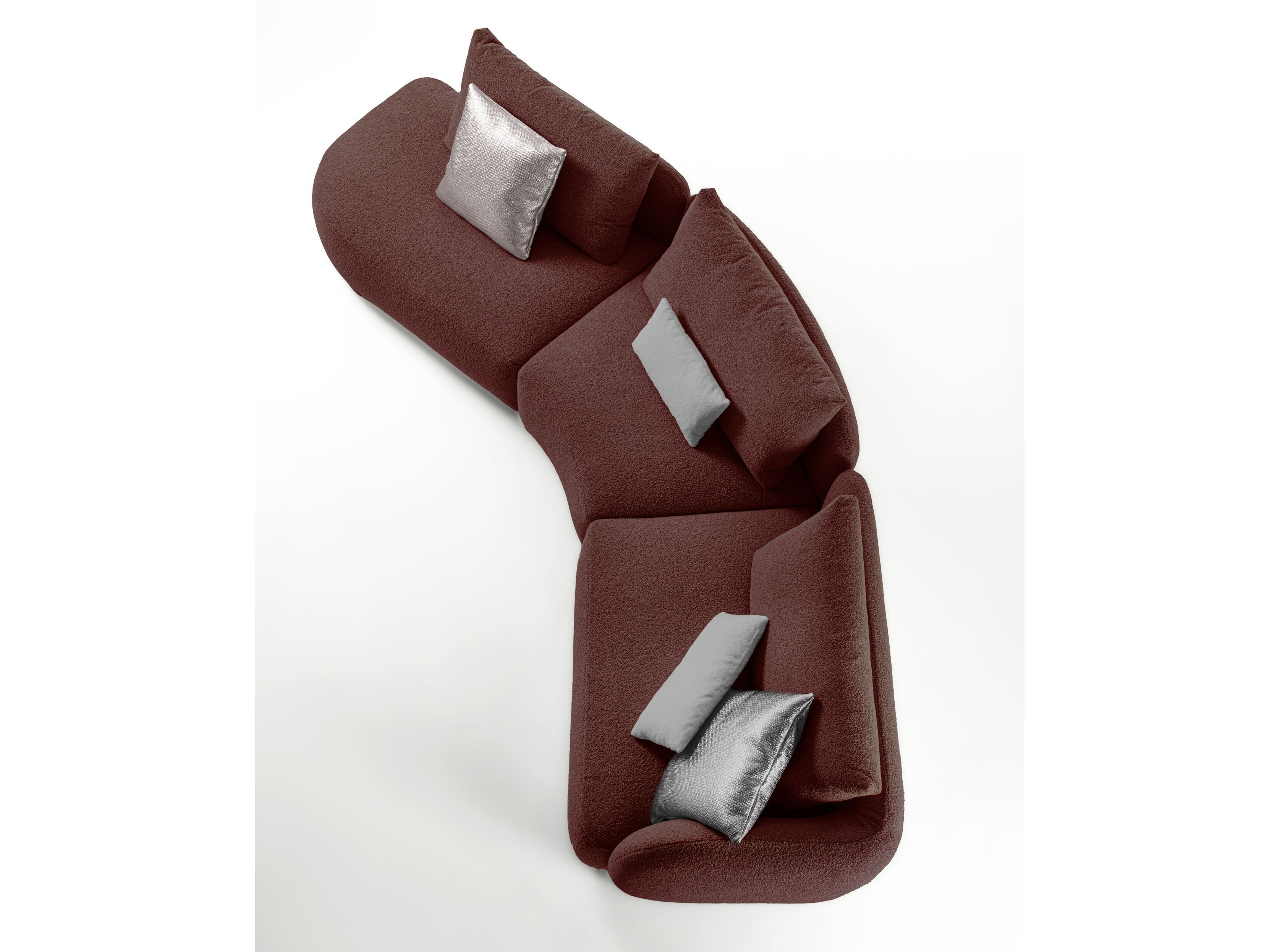 Тканевый съемный изогнутый модульный диван GRUPPO FOX день Фокса ARCH-00099801