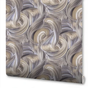 Обои флизелиновые Антураж Шайн бежевые 1.06 м 168434-12