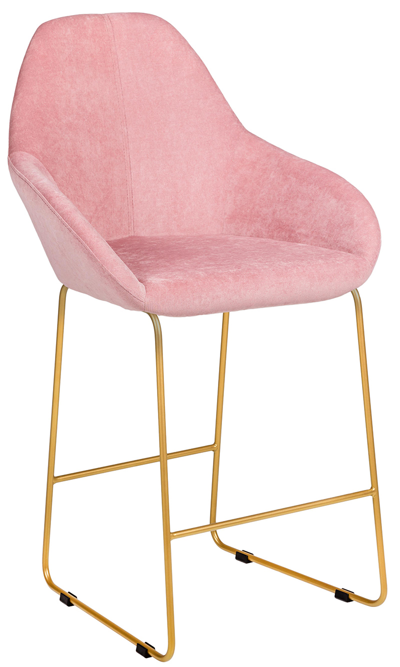 91063270 Барный стул Kent 58.5x101x59.5 см цвет розовый/золотой STLM-0463908 R-HOME