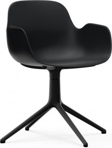 606112 Кресло Swivel 4L Black Alu Black Normann Copenhagen Form