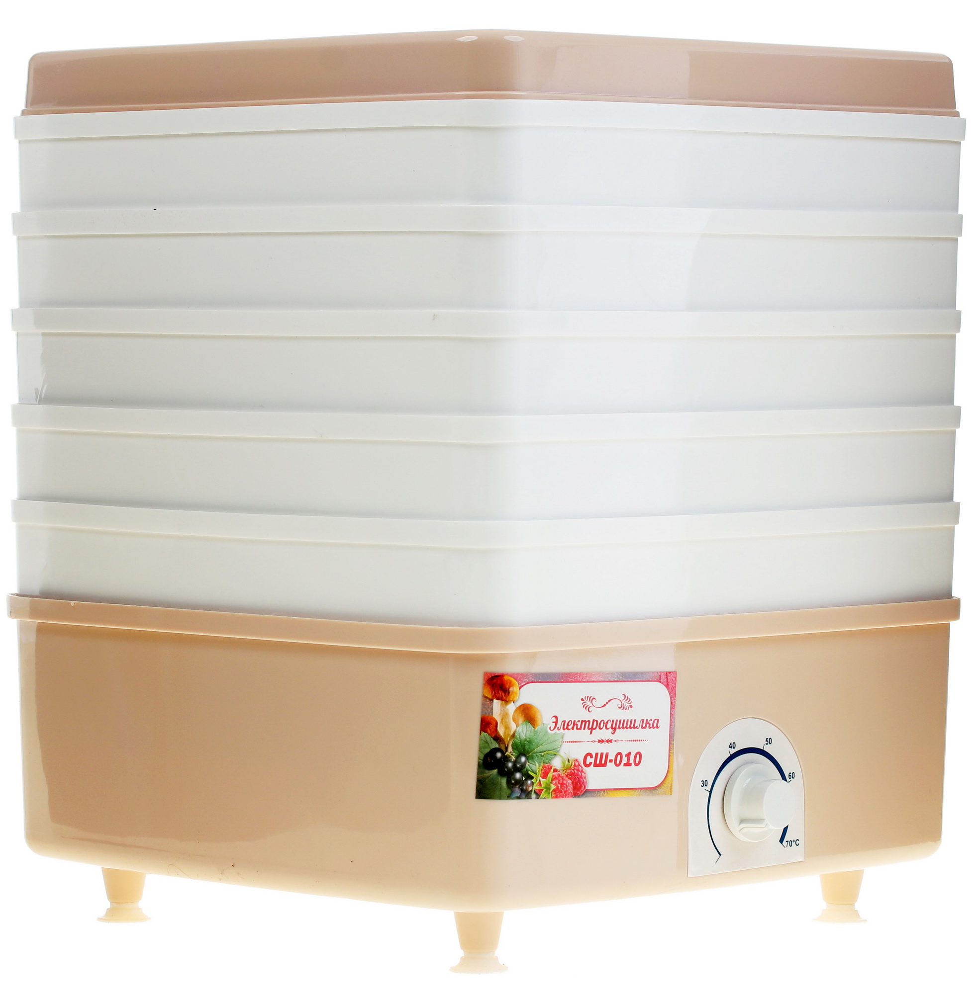 1088122 Сушилка для овощей и фруктов Дива Люкс СШ-010 бежевый РОТОР STDN-0118854