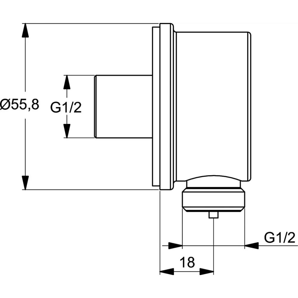 Подключение для душевого шланга Ideal Standard IdealRain B9448AA STLM-2062037 - Вид №8