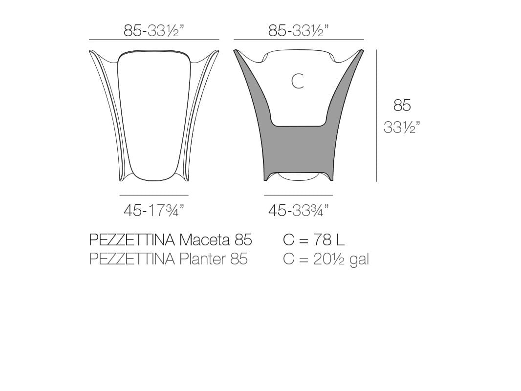 Высокий яркий садовый горшок Vondom Pezzettina ARCH-00118217 - Вид №3