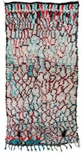 AFOLKI Прямоугольный шерстяной коврик с длинным ворсом и узором Azilal Taa608be