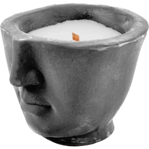 Свеча в гипсе Амфион серая 9 см