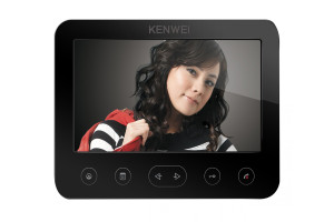 15895097 Цветной монитор видеодомофона без трубки (черный) hands-free KW-E706C-W200 СЕ001987 Kenwei