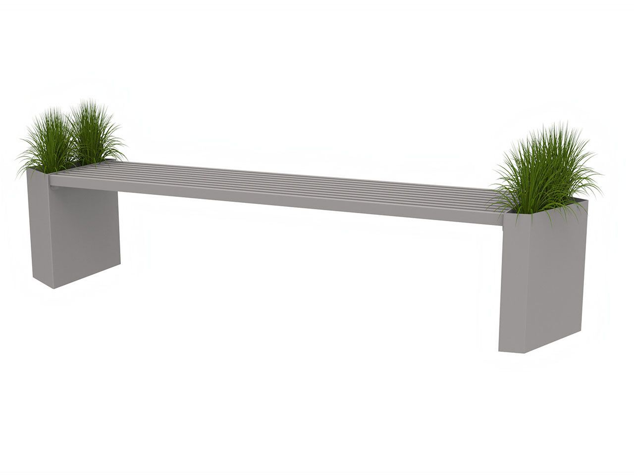 Стальная скамейка со встроенным плантатором Lazzari CALLIOPE ARCH-00063415 - Вид №5