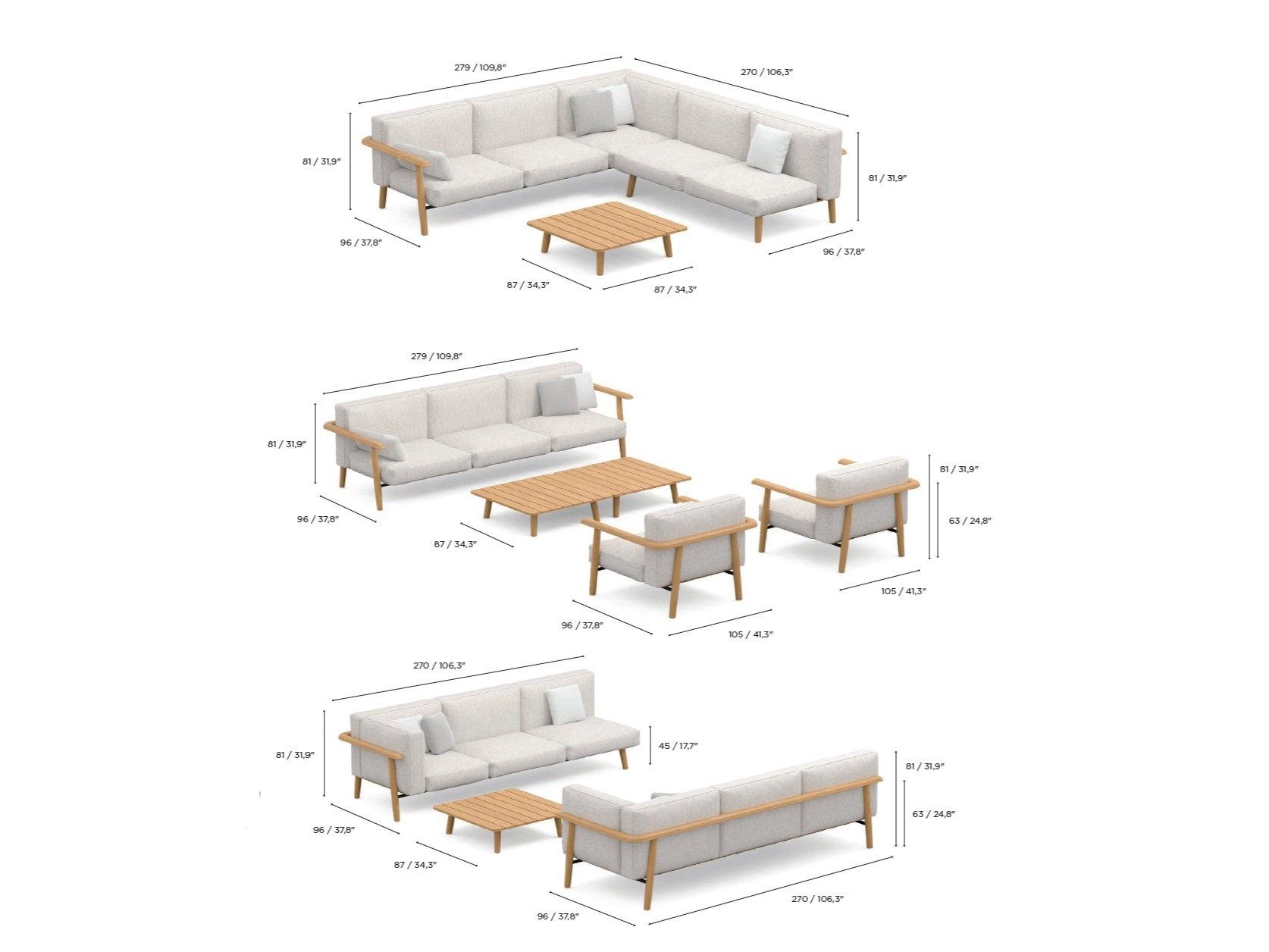 Угловой садовый диван из ткани Royal Botania Mambo Lounge ARCH-00068465 - Вид №6