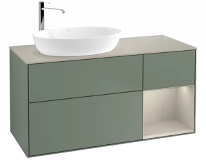 Villeroy&Boch Тумба под раковину Прямоугольная версия F933HHGM Finion Olive Matt Lacquer