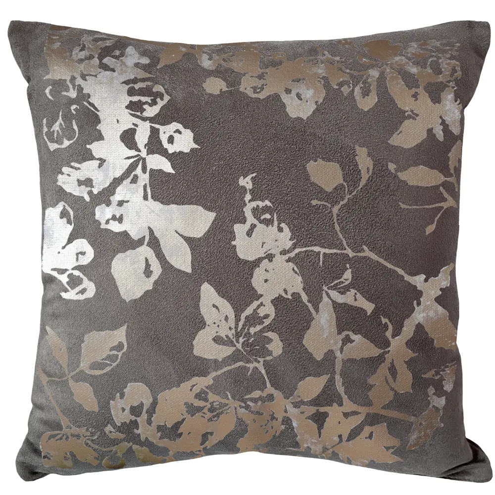 Подушка Seasons Seme бархат 45x45 см цвет серо-коричневый STLM-2126821