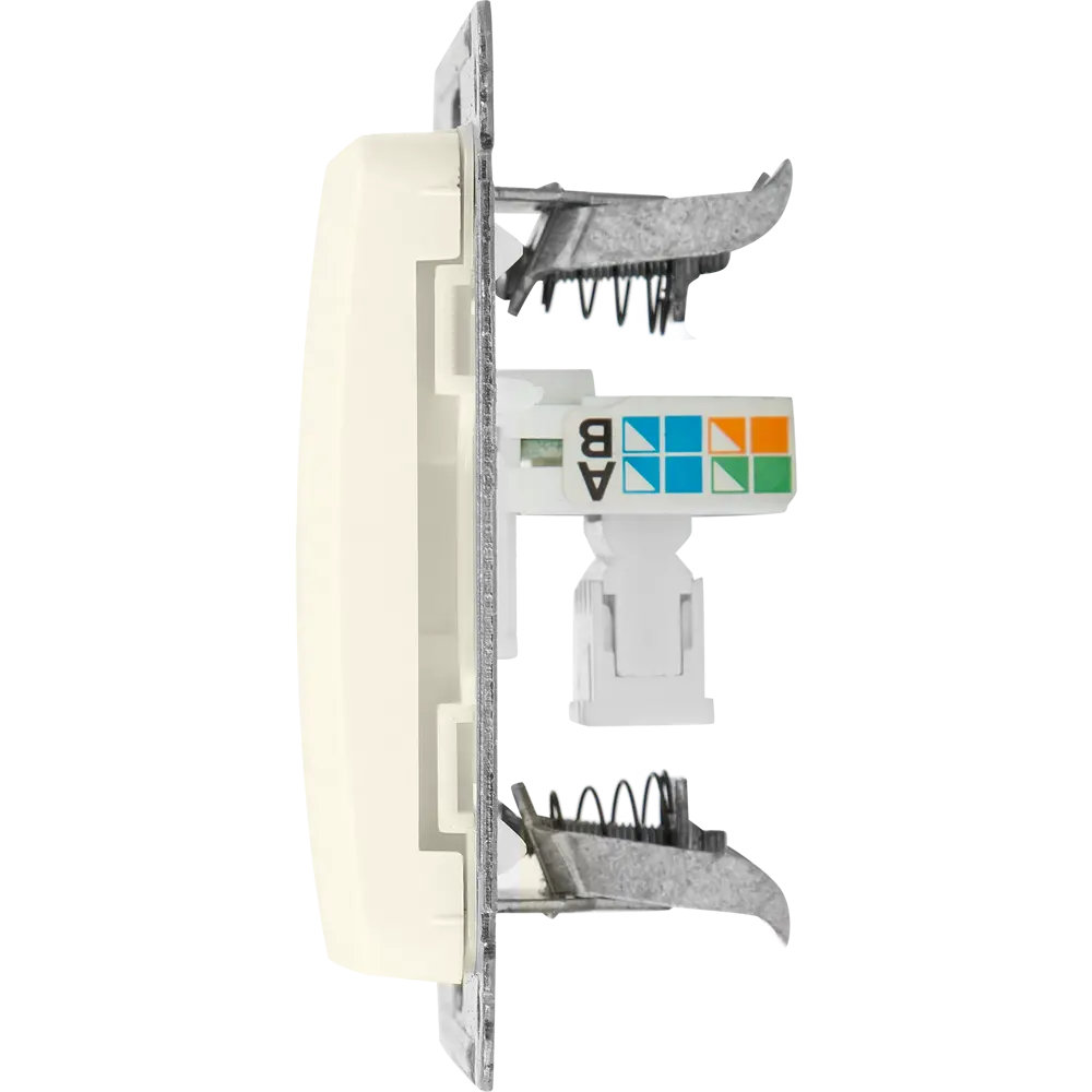 Телефонная розетка встраиваемая Hegel РСТ-400-01 цвет слоновая кость STLM-2120321 - Вид №2